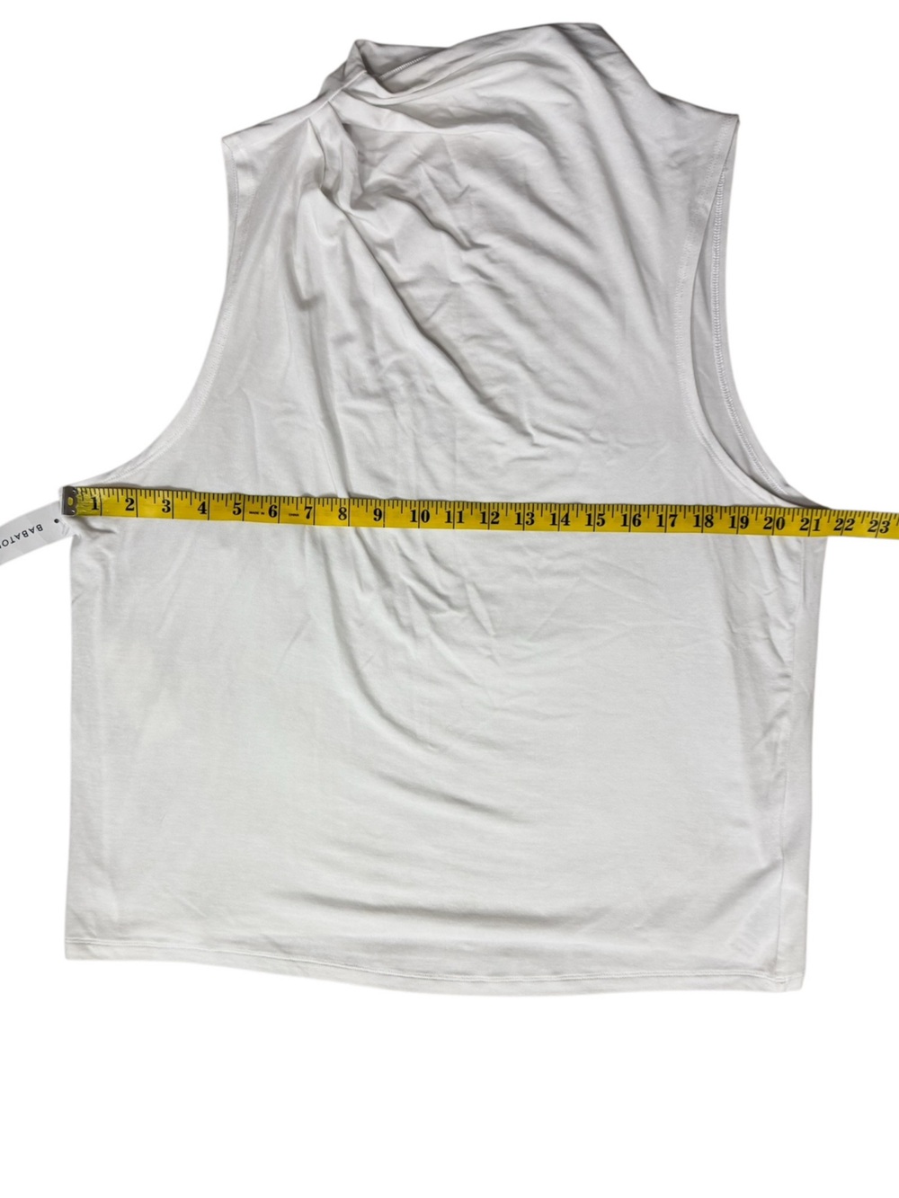 Babaton for Aritzia “Boardroom” Draped Mock Neck Sleeveless Tank - White NWT - Picture 11 of 14
